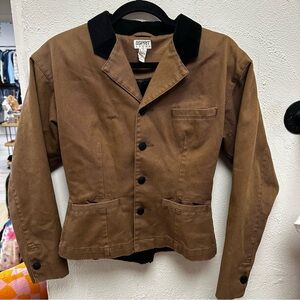 Vintage Esprit Brown jacket with velvet collar